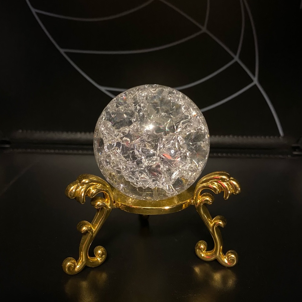 ❤️Crackle Quartz Crystal Sphere